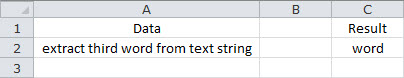 Extracting the Third Word from a Text String