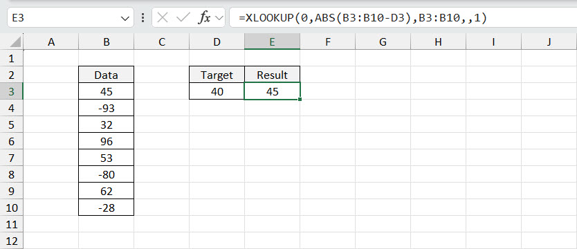 Lookup the Closest Match